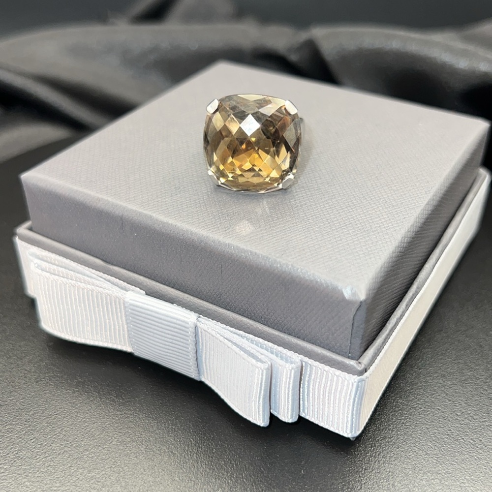 AUTHENTIC Swarovski Vintage Cushion-cut Cocktail Ring, Crystal EUC ✨RARE✨ - Picture 10 of 16